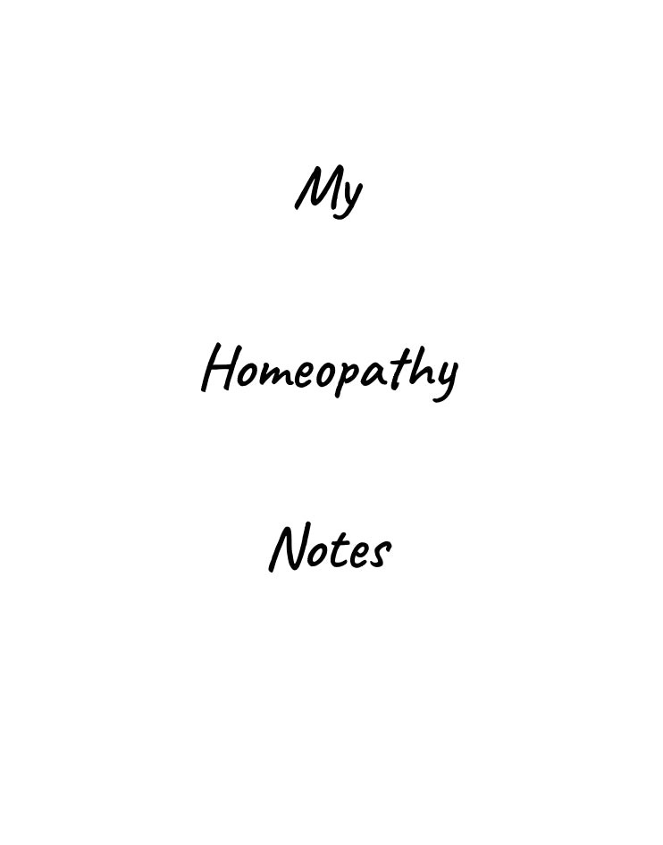 My Homeopathy Notes - Digital Binder: 1/2 Off With Kit Purchase