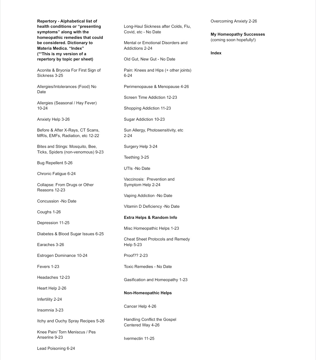 My Homeopathy Notes - Digital Binder